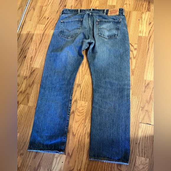 Levi Strauss 501 Jeans Baggy Blue Jeans 90s y2k waist: 38 length: 32 - Picture 2 of 3